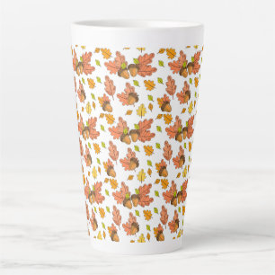 Autumn Leaf and Acorns Latte Mug
