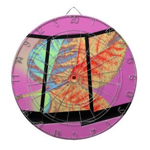 Autumn leaf art dartboard