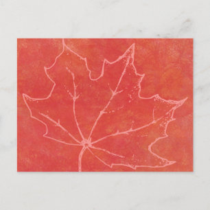 Autumn Leaf Art Postcard