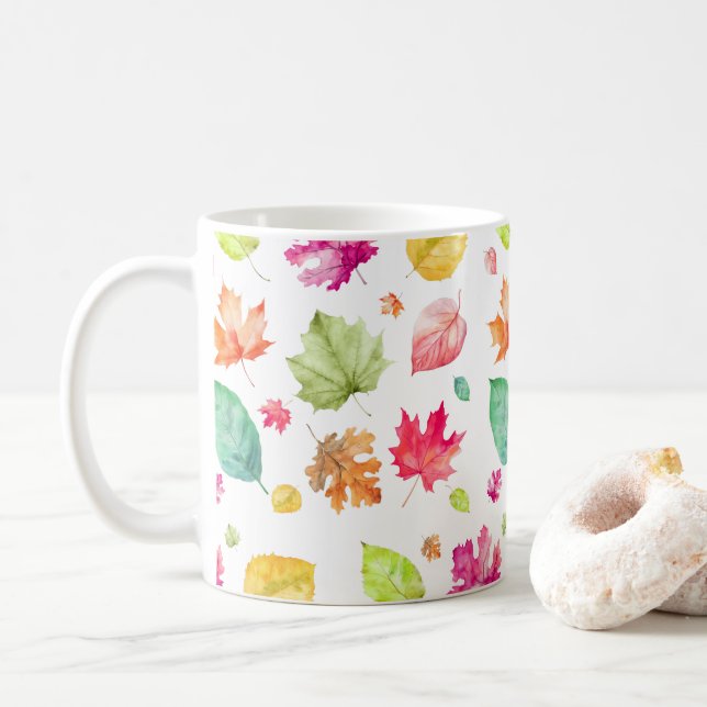 Autumn Leaf  Coffee Mug (With Donut)