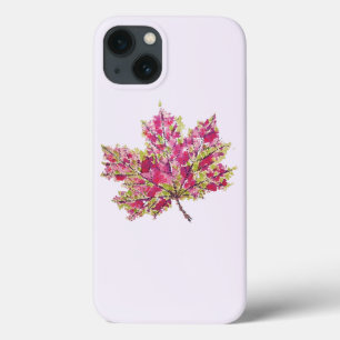 Autumn Leaf Colourful Watercolor Boho iPhone 13 Case