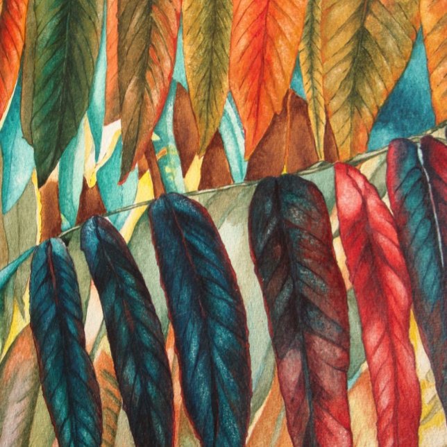 autumn leaf colours original stylised modern art jigsaw puzzle (Creator Uploaded)