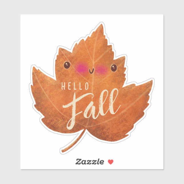 Autumn Leaf Cute Halloween Thanksgiving Fall (Sheet)