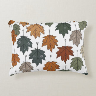 Autumn Leaf Doodle accent Pillow