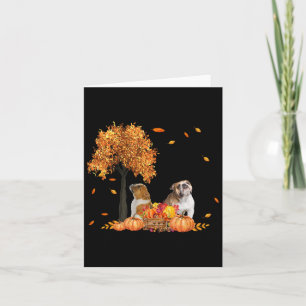 Autumn Leaf Fall Dog Lover Halloween Thanksgiving Card