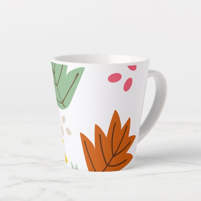 Autumn Leaf Fall Fun Latte Mug (Right Angle)