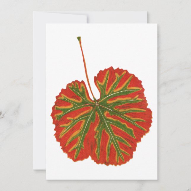 Autumn Leaf Flat Holiday Card (Front)