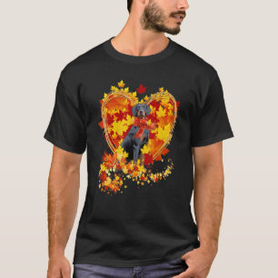 Autumn Leaf Heart Lithuanian Hound Scarf Fall T-Shirt