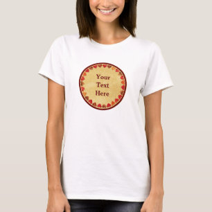 Autumn Leaf Hearts On Old Paper T-Shirt