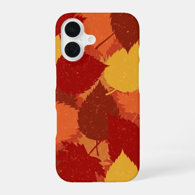 Autumn Leaf Layers iPhone 16 Case (Back)