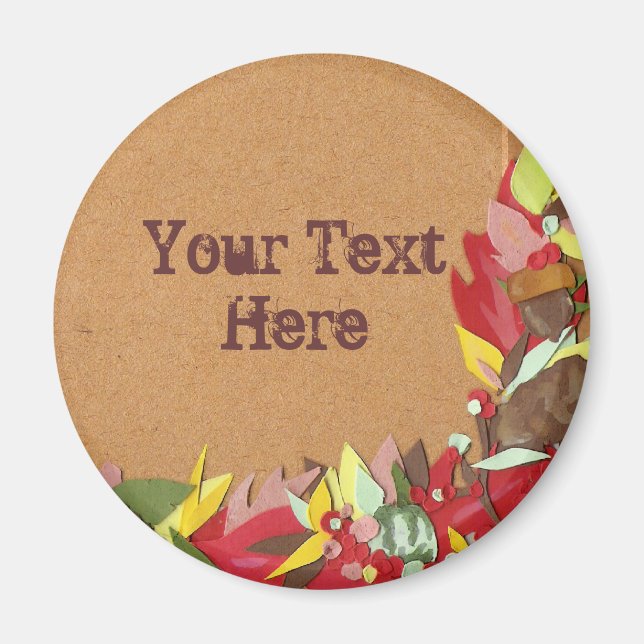 Autumn Leaf Magnet - Customised (Front)