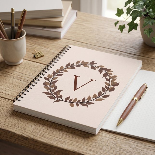 Autumn Leaf Monogram Initial Name Fall Design Notebook (Autumn Leaf Monogram Initial Name Fall Design Notebook
)
