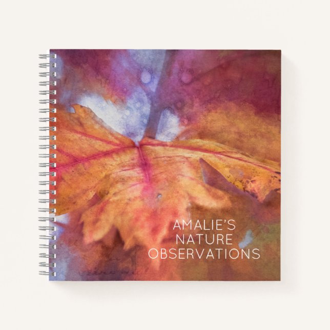 Autumn Leaf Painting Notebook (Front)