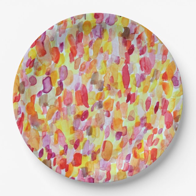 Autumn Leaf Paper Plate (Front)