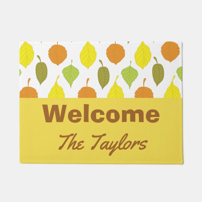 Autumn Leaf Pattern Doormat (Front)