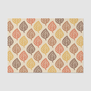 Autumn Leaf Pattern in Fall Colours Tissue Paper