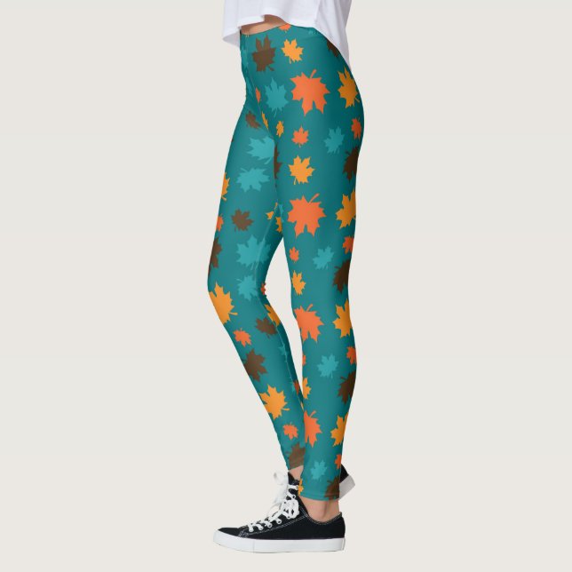 Autumn Leaf Pattern Leggings (Left)