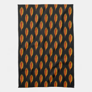Autumn Leaf Pattern Tea Towel