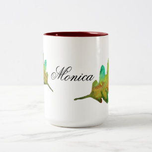 Autumn Leaf Personalized Two-Tone Coffee Mug