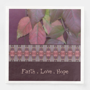 Autumn Leaf Photograph Image Napkin