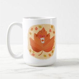 Autumn Leaf Pumpkin Spice Latte Halloween Coffee Mug