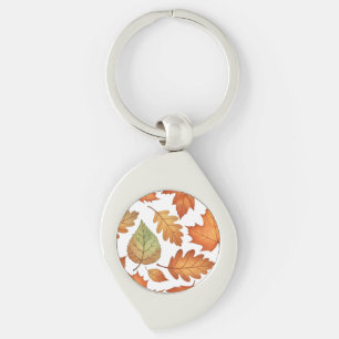 Autumn Leaf Seamless Key Ring