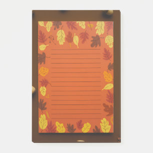 Autumn Leaf Stationery for Seasonal Post-it Notes