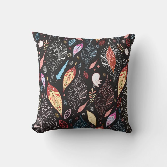 Autumn leaf texture cushion (Front)