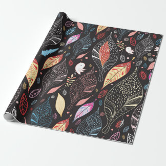 Autumn leaf texture wrapping paper