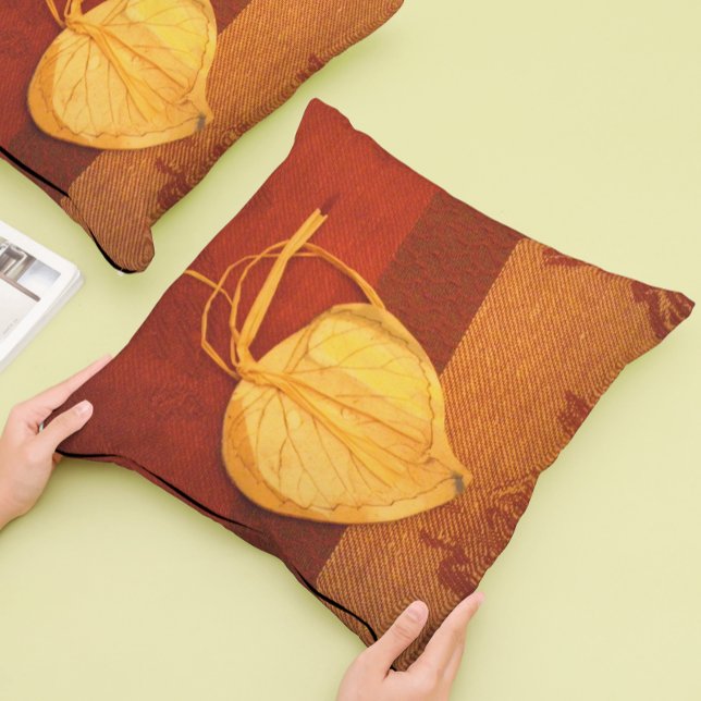 Autumn Leaf Throw Pillow (Creator Uploaded)