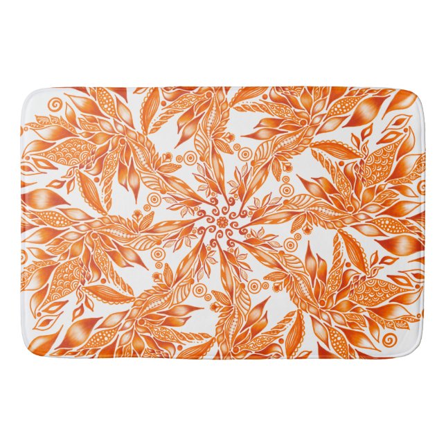 Autumn leaf tunnel mandela bath mat (Front)