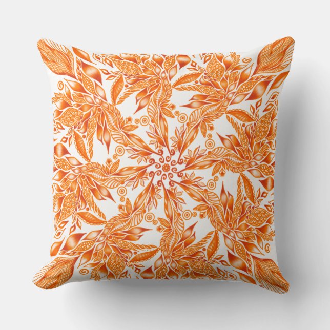 Autumn leaf tunnel mandela  cushion (Front)