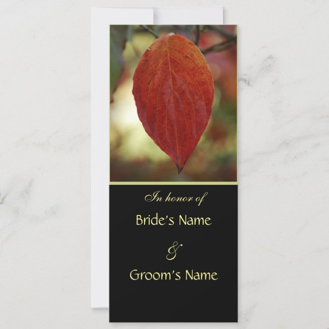 Autumn Leaf Wedding Brunch Invitations (Front)