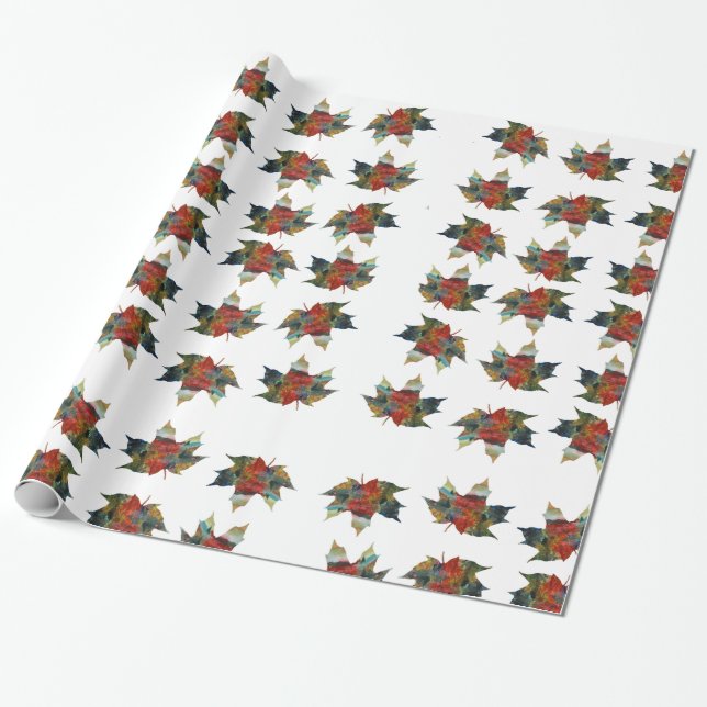 Autumn leaf Wrapping Paper (Unrolled)