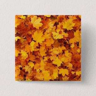 Autumn Leaves 15 Cm Square Badge