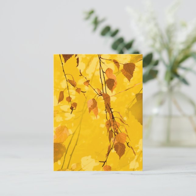 Autumn Leaves 3 Holiday Postcard (Standing Front)