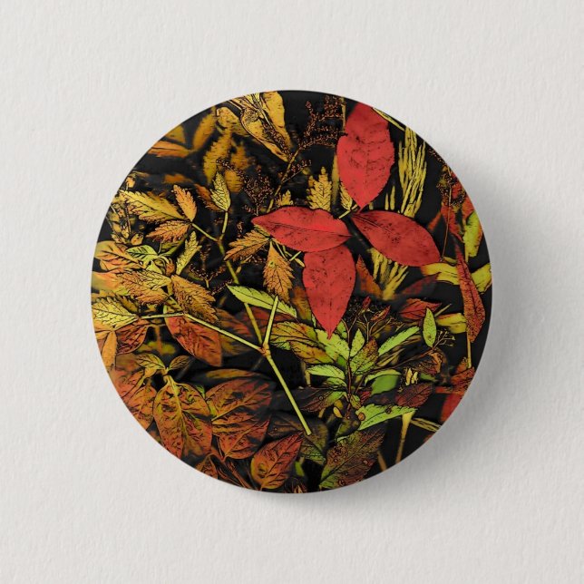 Autumn Leaves 6 Cm Round Badge (Front)