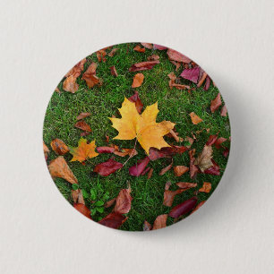 Autumn Leaves 6 Cm Round Badge