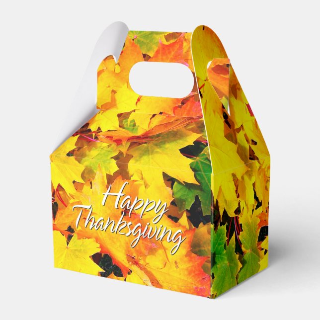 Autumn Leaves 7 Favour Box (Front Side)