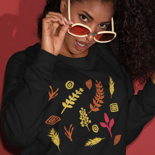 Autumn Leaves Abstract Design Sweatshirt