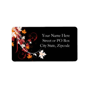Autumn Leaves Abstract Label