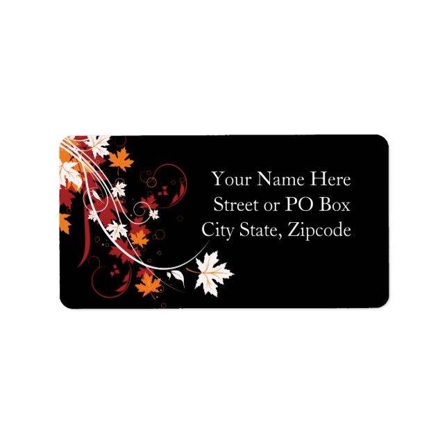 Autumn Leaves Abstract Label (Front)