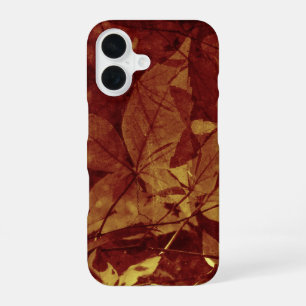 Autumn Leaves Abstract Ochre Tones iPhone 16 Case