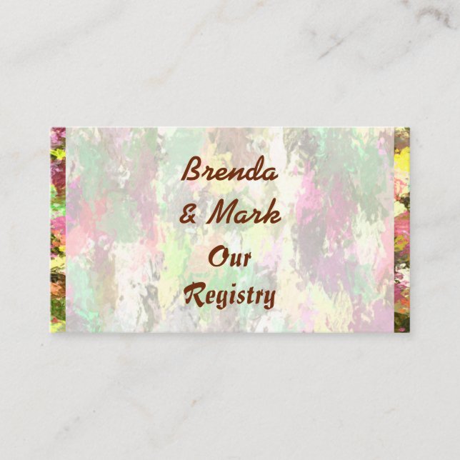 Autumn Leaves Abstract Registry Card (Front)