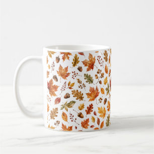Autumn Leaves Acorn Nature Botanical Fall Garden Coffee Mug