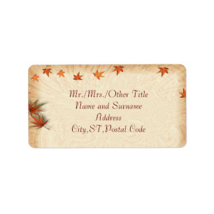 Autumn Leaves Address Label