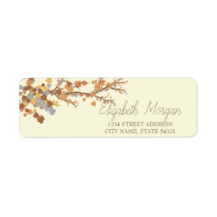 Autumn Leaves  Address Label Return Address Label
