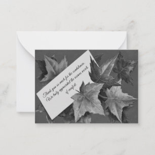 Autumn Leaves After Funeral Thank You Cards