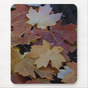 Autumn leaves all around mouse pad