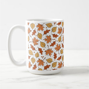 Autumn Leaves and Acorns Pattern Coffee Mug